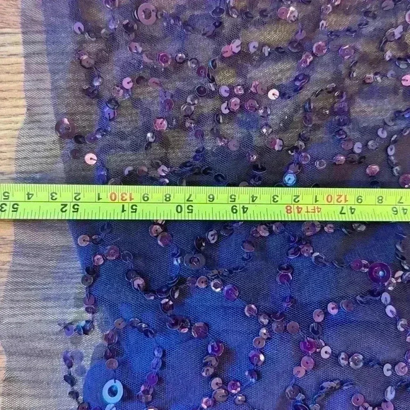 Adrianna Papell Sparkly Sequin Gown Slit Midnight Plum BRAND NEW TAGS - Picture 10 of 15